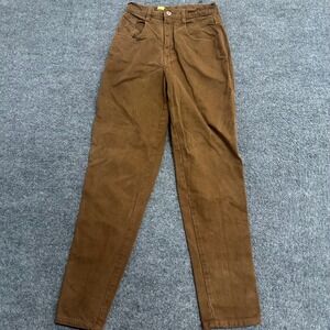 Cyclone Jeans Womens Size 5 Brown Cotton High Waisted Tapered Made in USA Vtg